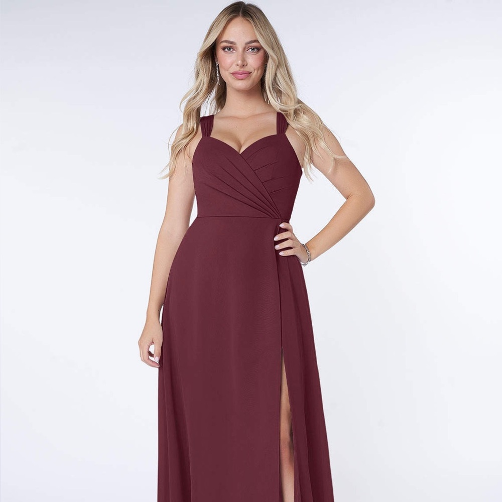Azazie Nahrin Cabernet Dress